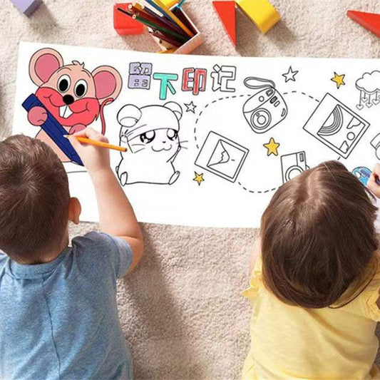 Kids' 3 Meter Graffiti Coloring Scroll | Watercolor