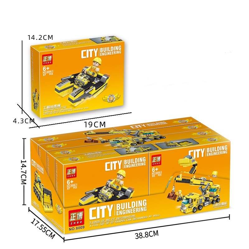 Construction Vehicle Assembly Building Block Toy Car Set | ABS Plastic