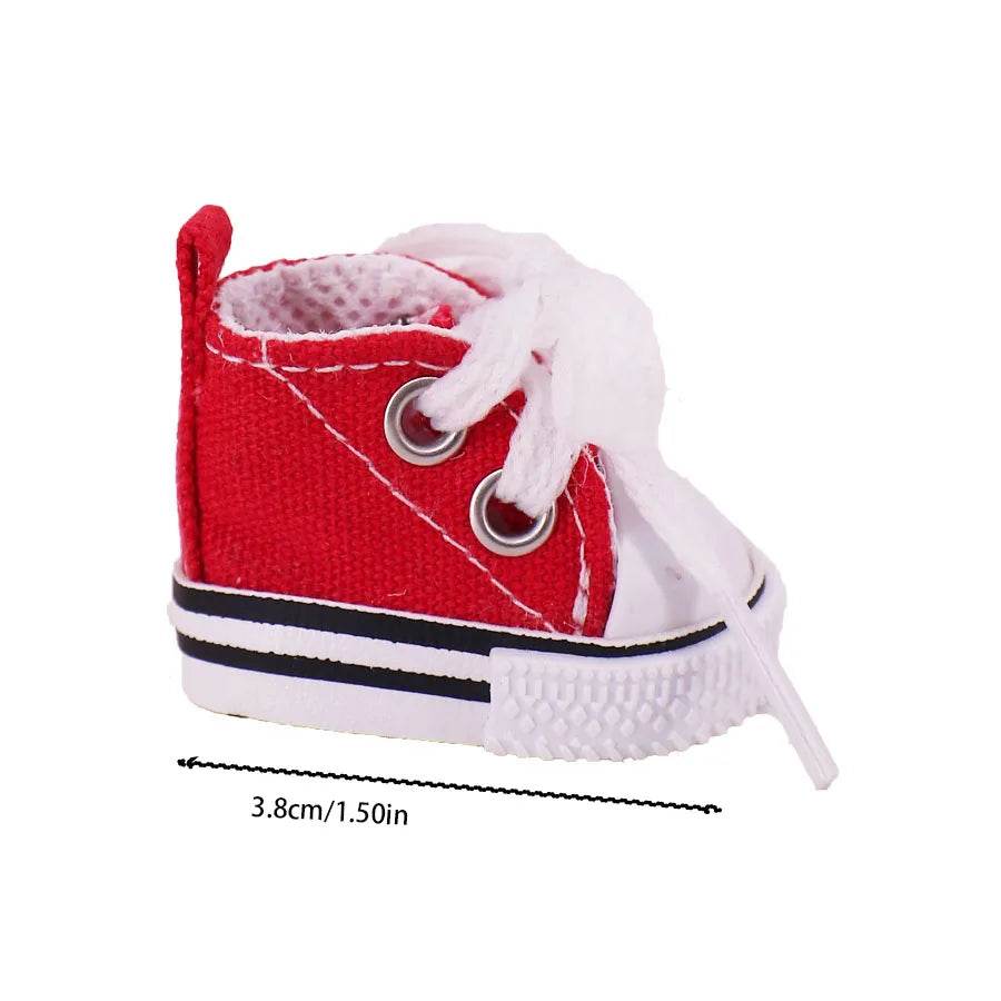 3.8cm Doll Canvas Leather Shoes For Labubu 17cm Doll - ToylandEU