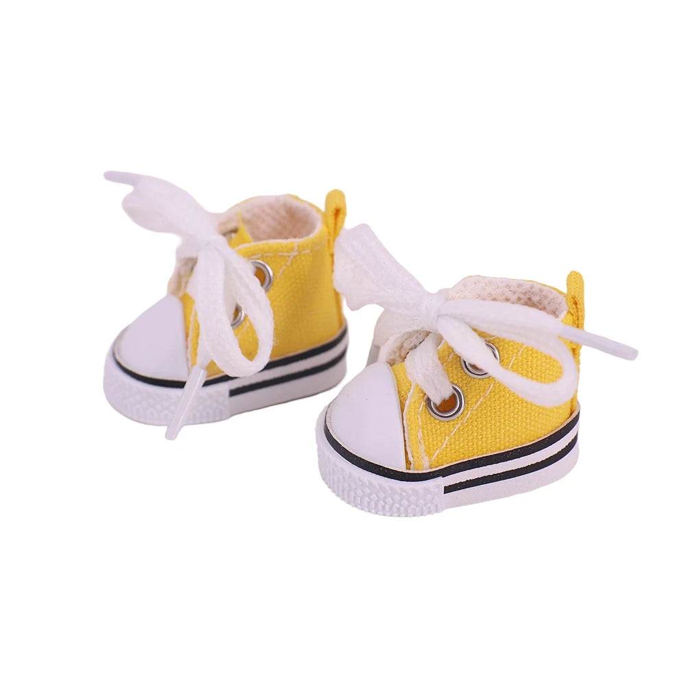 3.8cm Doll Canvas Leather Shoes For Labubu 17cm Doll - ToylandEU