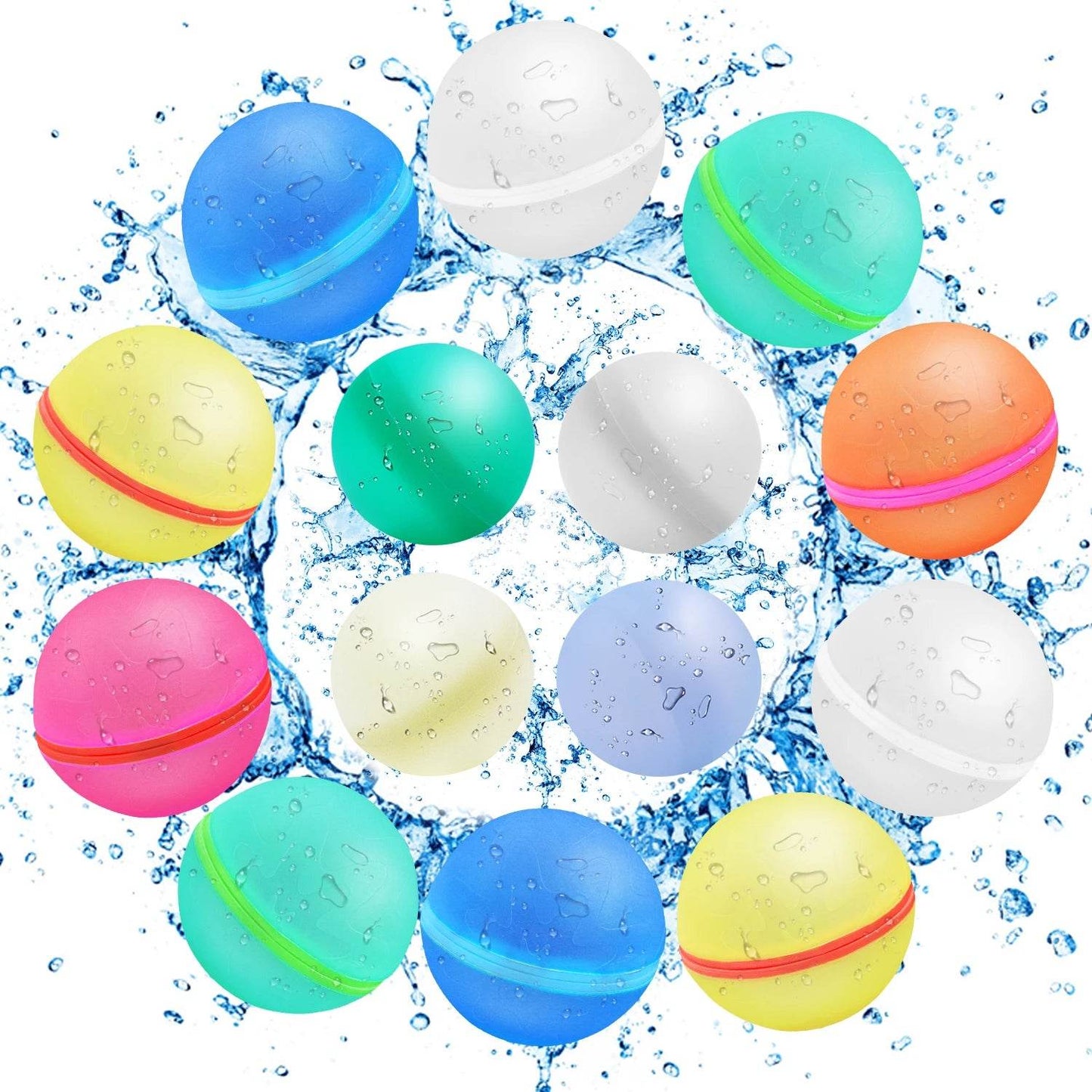 3-9PCS Water Balloons Reusable Self Sealing Quick Fill Water Balls Toys Family Summer Outdoor Pool Beach Toys for Kids and Adults - ToylandEU