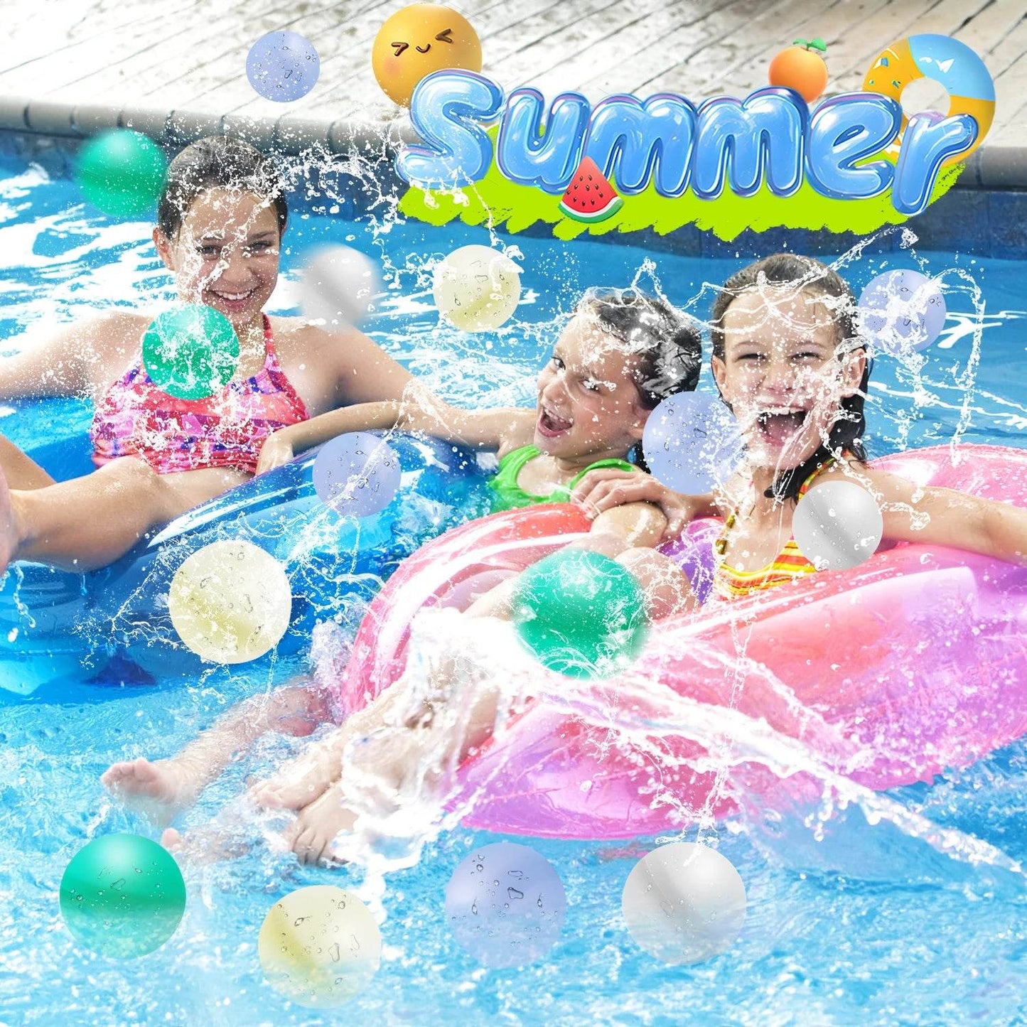 3-9PCS Water Balloons Reusable Self Sealing Quick Fill Water Balls Toys Family Summer Outdoor Pool Beach Toys for Kids and Adults - ToylandEU