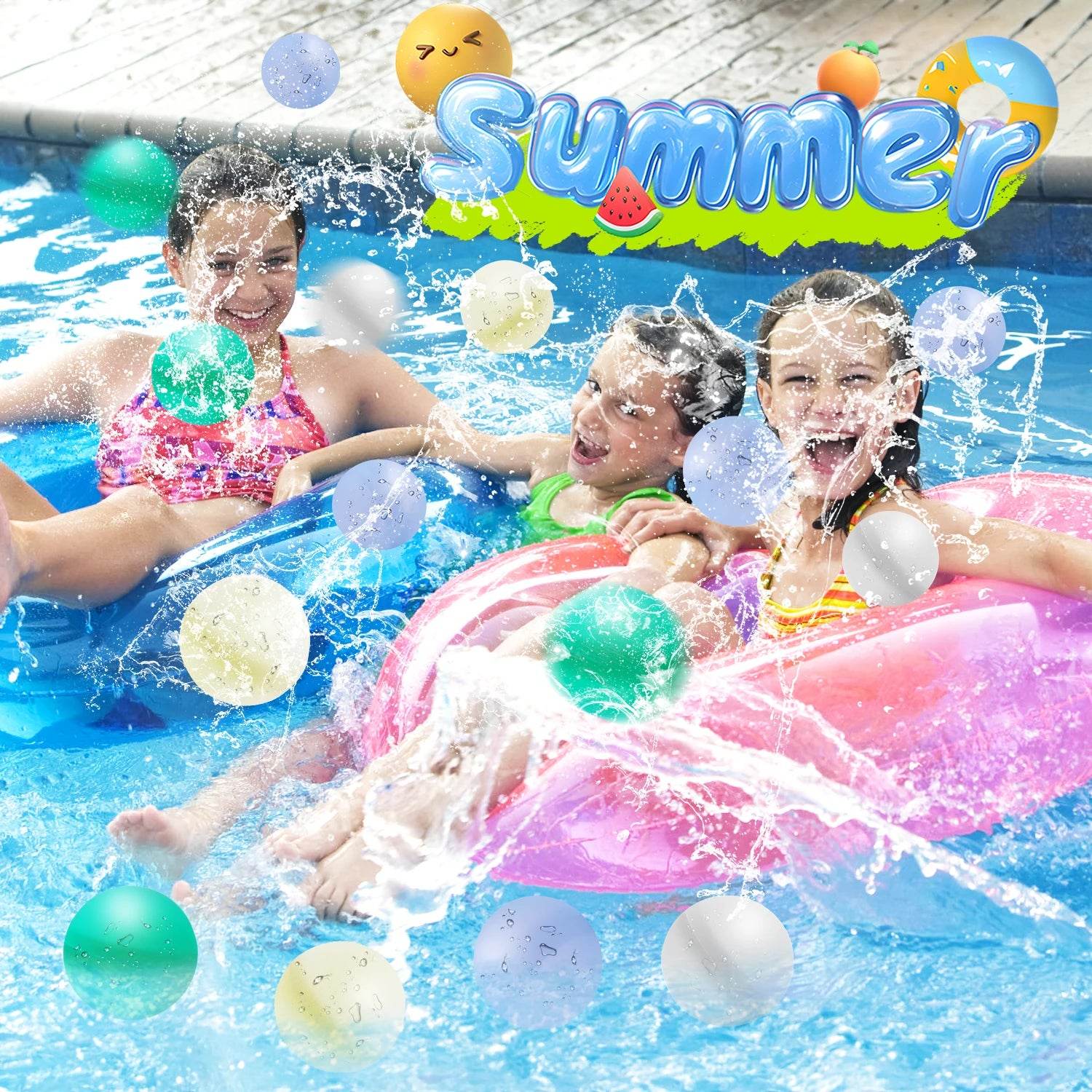 3-9PCS Water Balloons Reusable Self Sealing Quick Fill Water Balls Toys Family Summer Outdoor Pool Beach Toys for Kids and Adults - ToylandEU
