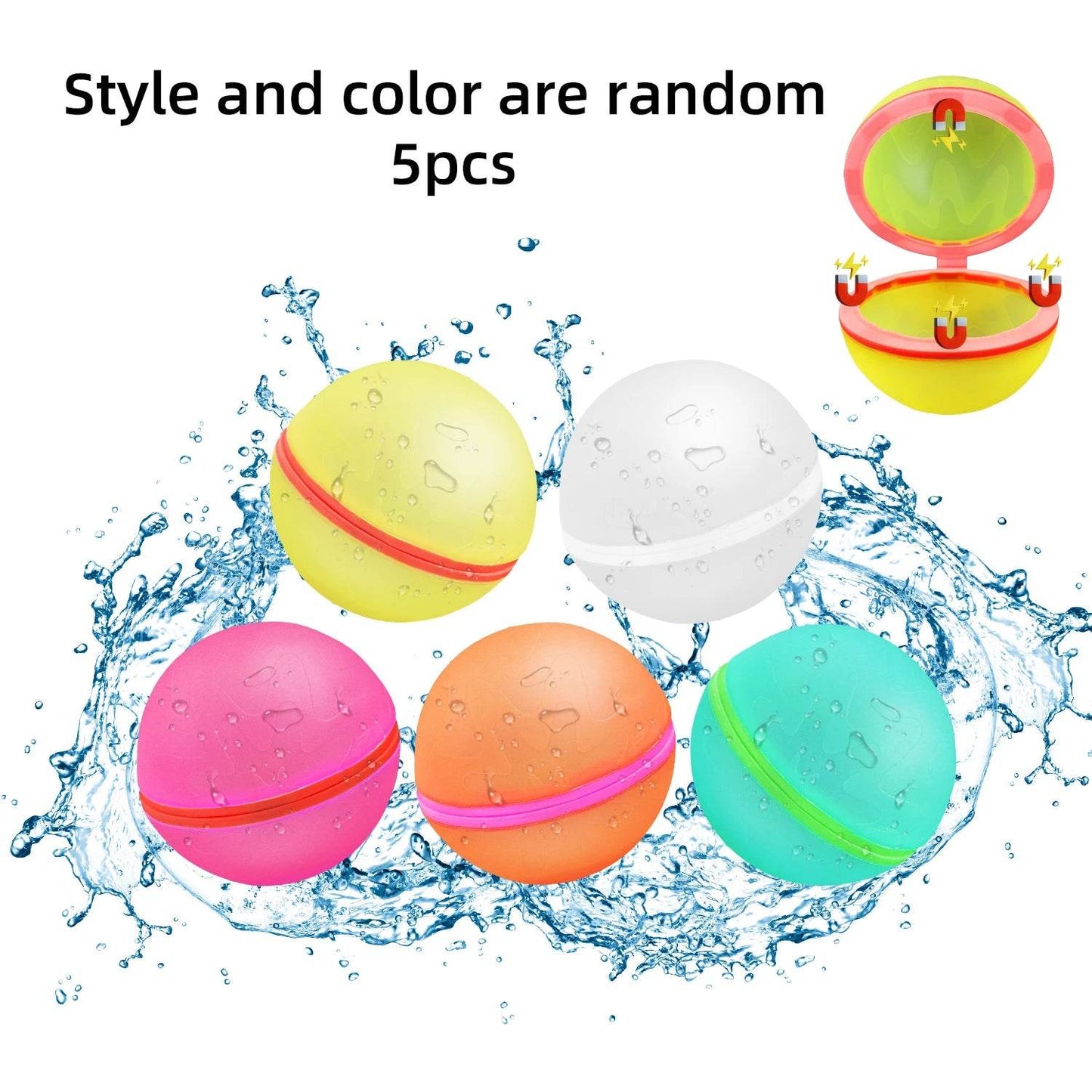 3-9PCS Water Balloons Reusable Self Sealing Quick Fill Water Balls Toys Family Summer Outdoor Pool Beach Toys for Kids and Adults - ToylandEU