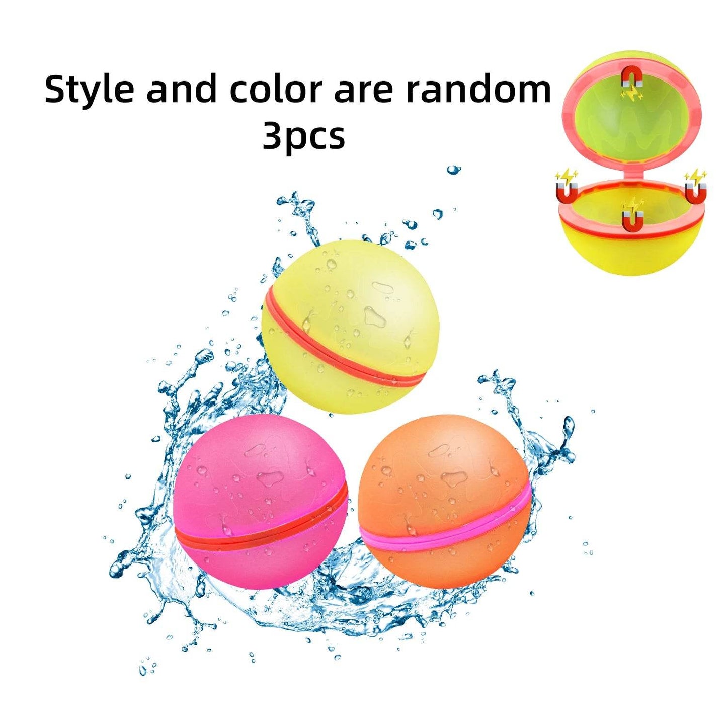 3-9PCS Water Balloons Reusable Self Sealing Quick Fill Water Balls Toys Family Summer Outdoor Pool Beach Toys for Kids and Adults - ToylandEU