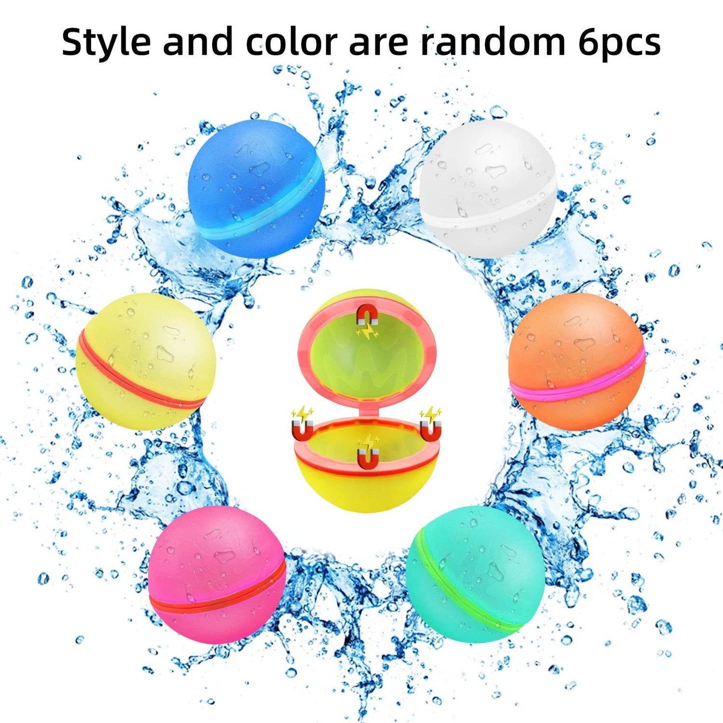 3-9PCS Water Balloons Reusable Self Sealing Quick Fill Water Balls Toys Family Summer Outdoor Pool Beach Toys for Kids and Adults - ToylandEU