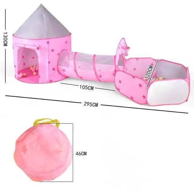  3 In 1 Portable Rocket Children's Tent Toys Ball Pool Tunnel -  ToylandEU™