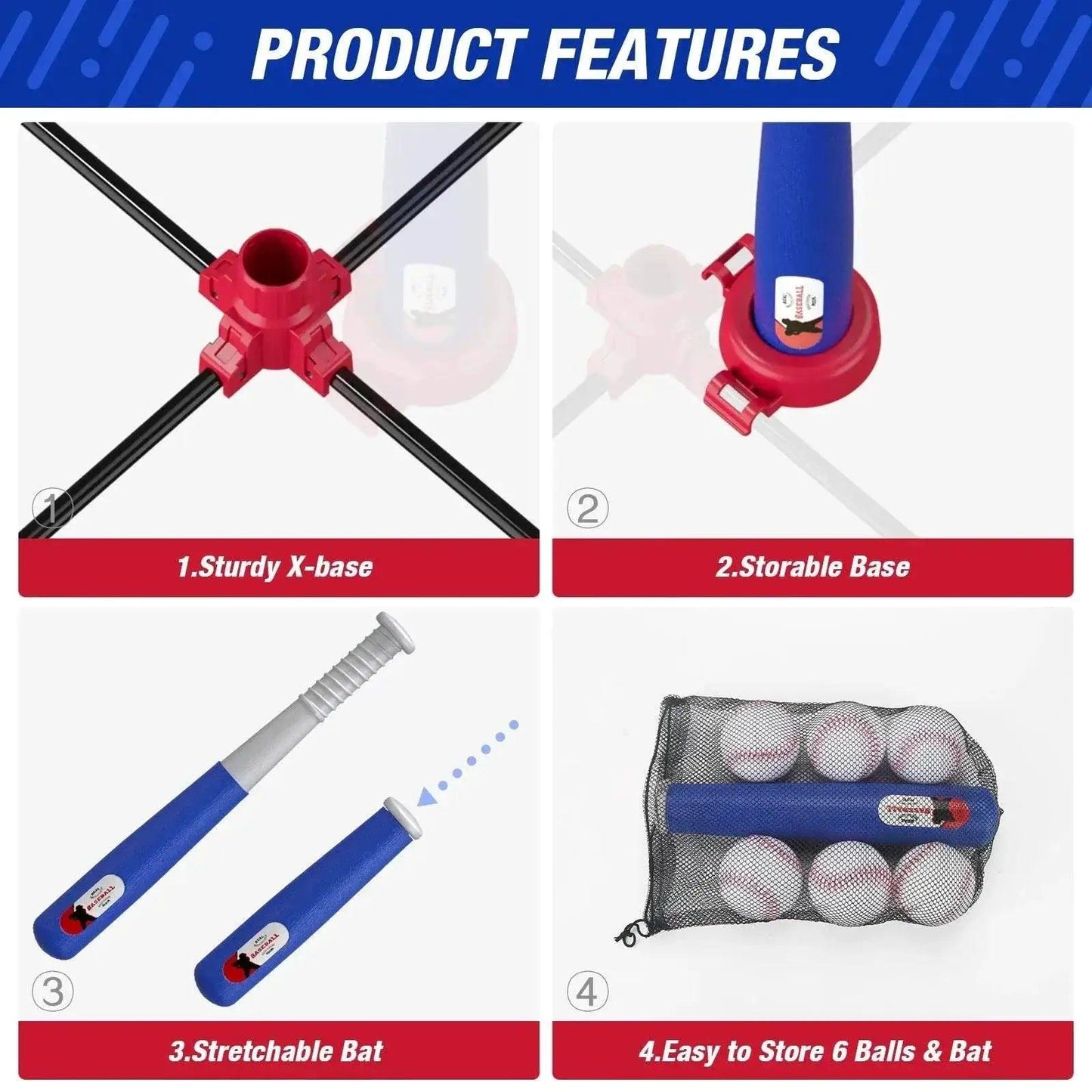  3 In 1 T Ball Set For Kids Baseball With Tee And Launcher -  ToylandEU™