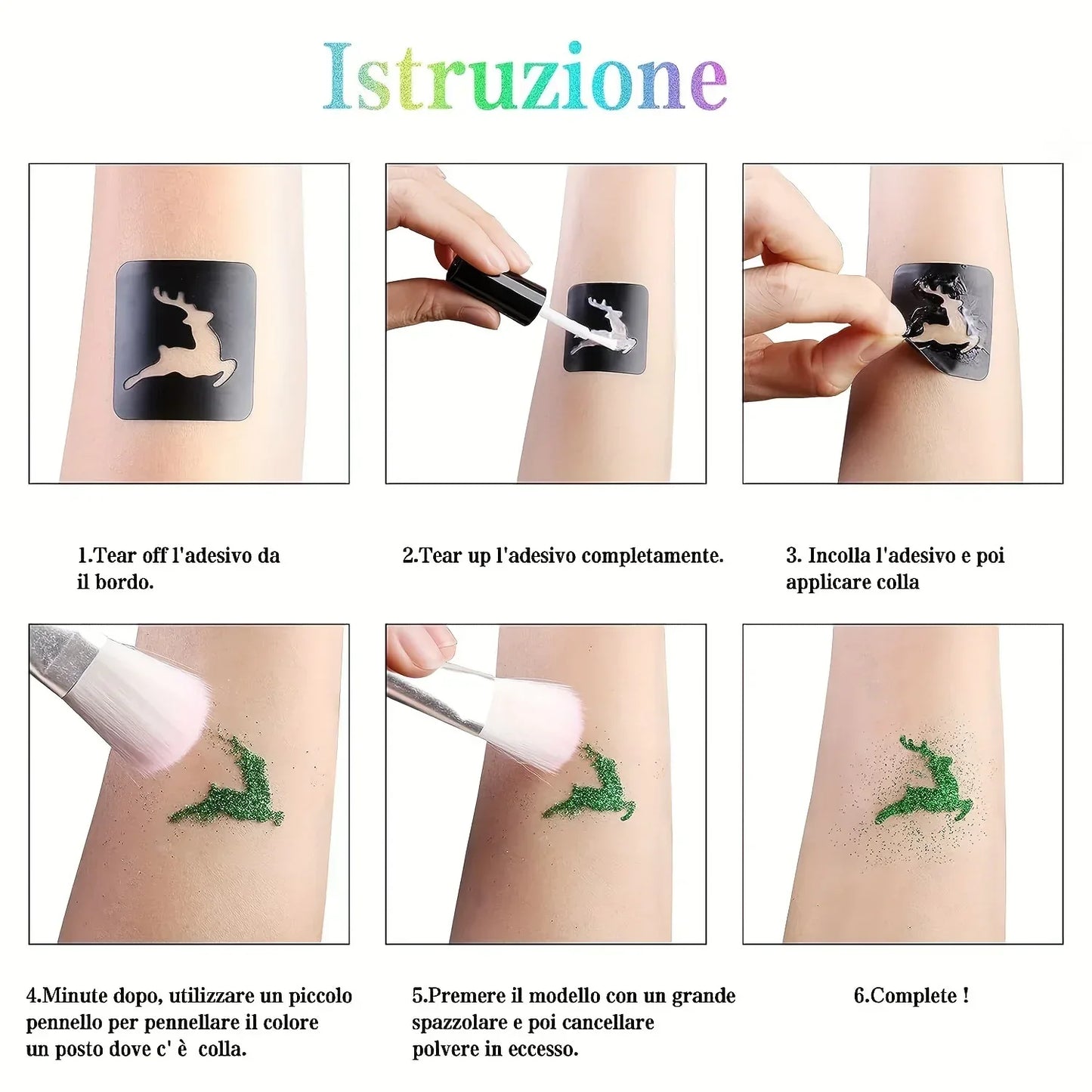 3-Pack Liquid Body Paint Glue Waterproof Glitter Primer For Tattoos - ToylandEU