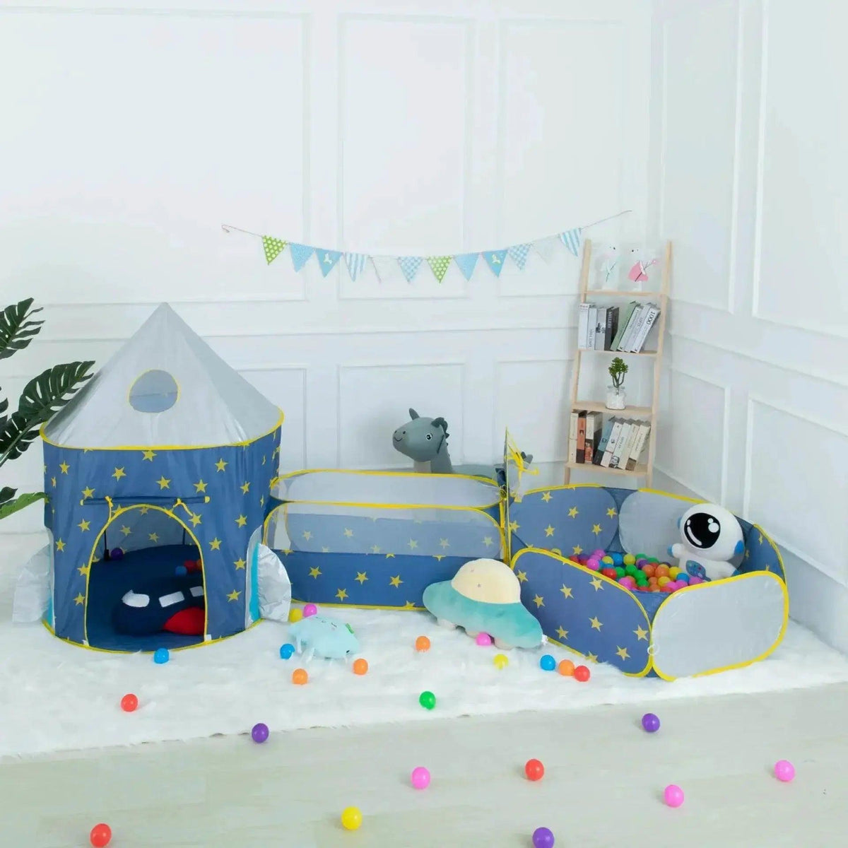  3 In 1 Portable Rocket Children's Tent Toys Ball Pool Tunnel -  ToylandEU™