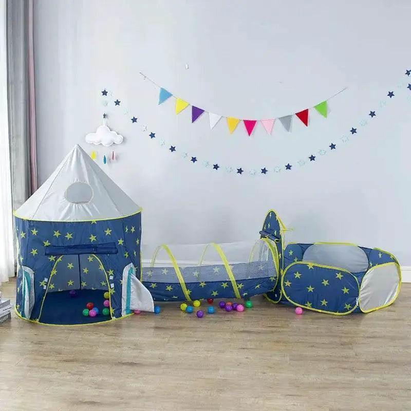  3 In 1 Portable Rocket Children's Tent Toys Ball Pool Tunnel -  ToylandEU™