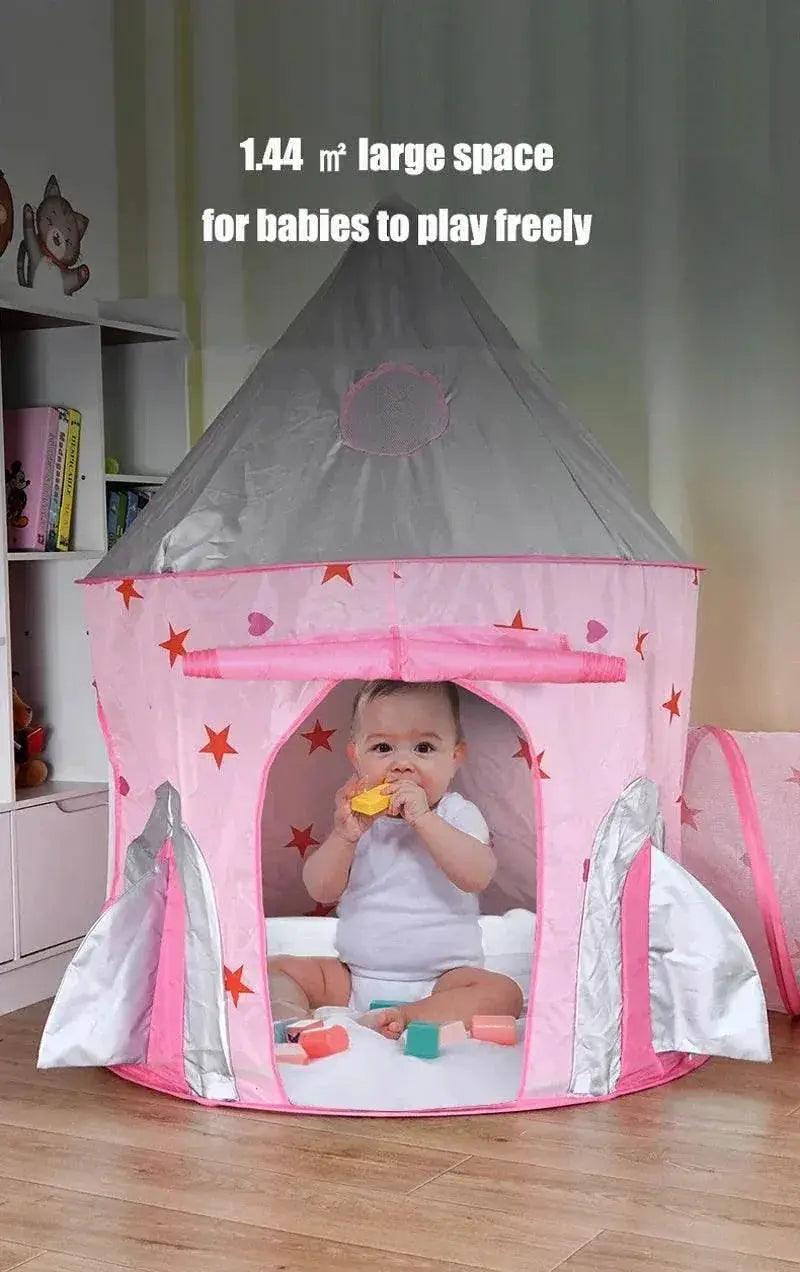  3 In 1 Portable Rocket Children's Tent Toys Ball Pool Tunnel -  ToylandEU™
