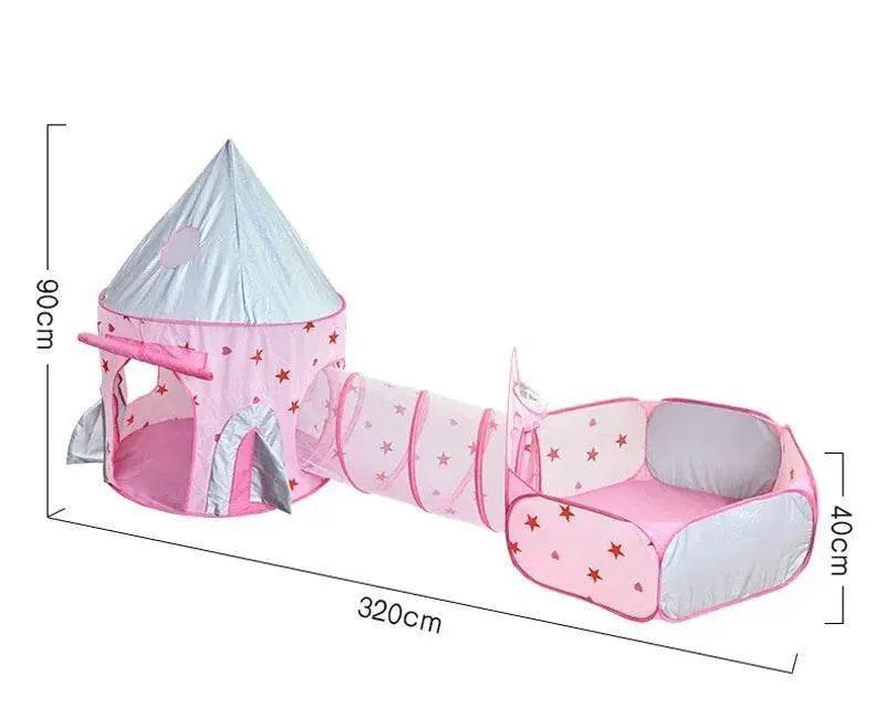  3 In 1 Portable Rocket Children's Tent Toys Ball Pool Tunnel -  ToylandEU™