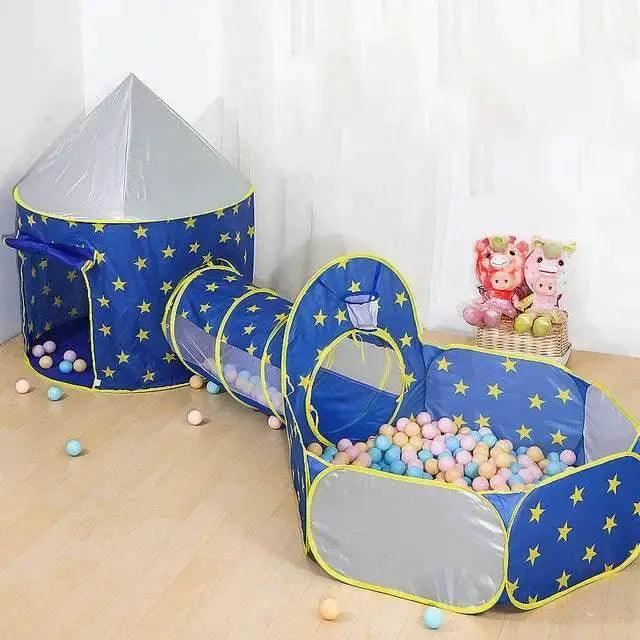  3 In 1 Portable Rocket Children's Tent Toys Ball Pool Tunnel -  ToylandEU™