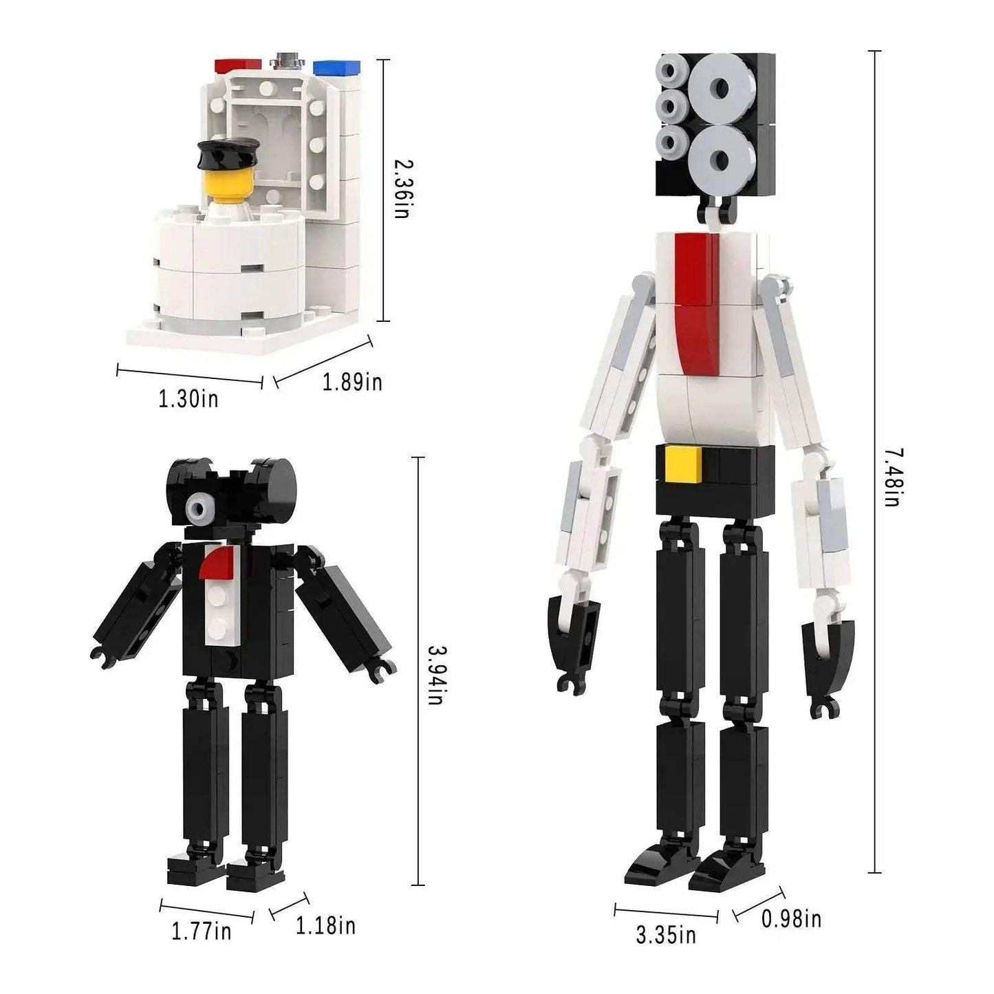 3-in-1 Skibidi Toilet Building Kit with Speakerman and Toilet Man - ToylandEU