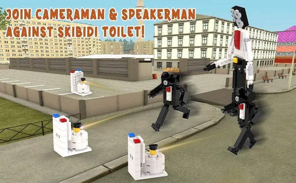 3-in-1 Skibidi Toilet Building Kit with Speakerman and Toilet Man - ToylandEU