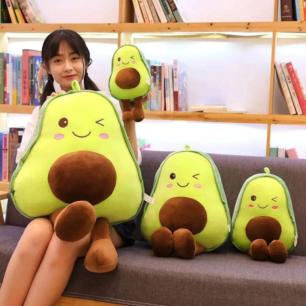 30/45/55CM Cute Avocado Plush Toy Girl Pillow Simulation Fruit Stuffed Doll Birthday Gift For Men And Women - ToylandEU