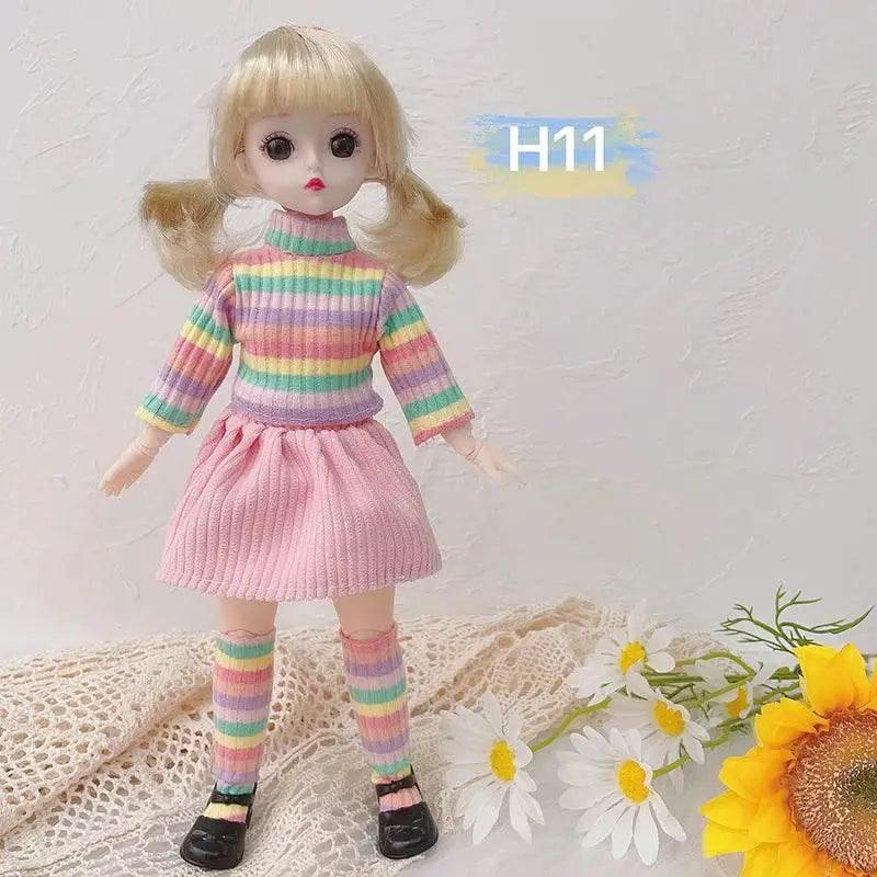  30 Cm 1/6 BJD Doll Winter Dress Set Cute Girl Gift -  ToylandEU™