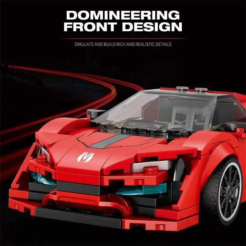 301PCS Red Sports Car Building Block Creative Vehicle Model - ToylandEU