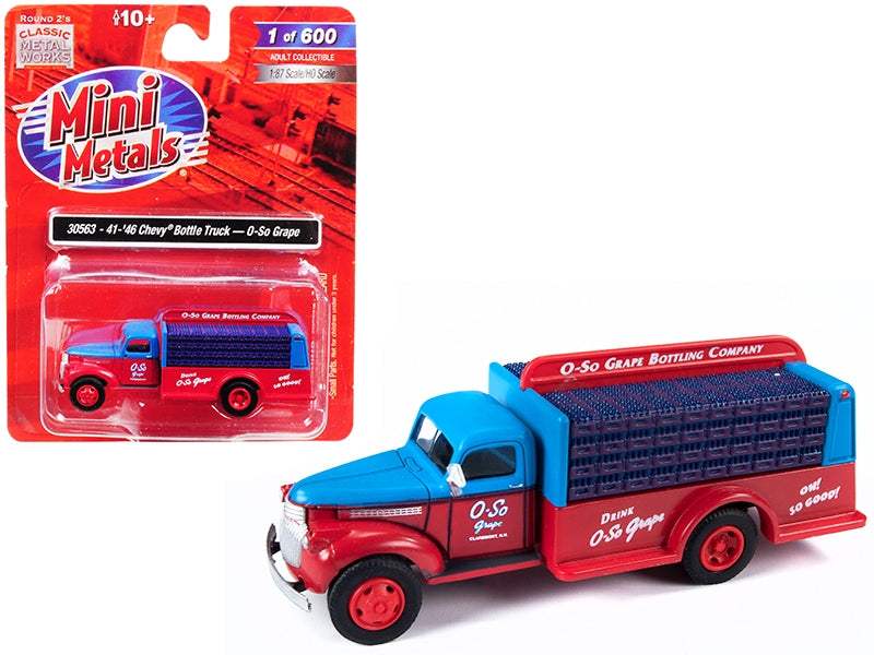 1941-1946 Chevrolet Delivery Bottle Truck | 1/87 Diecast Model Truck | Classic Metal Works | O-So Grape Series
