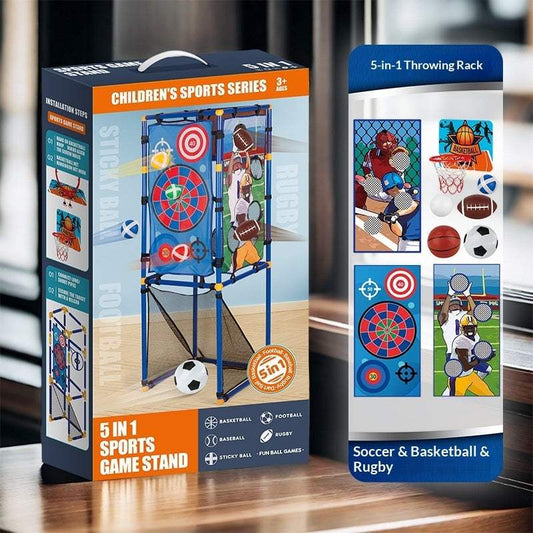 5-in-1 Basketball Shooting Stand Toy Set | Ball-Toss Activity Game