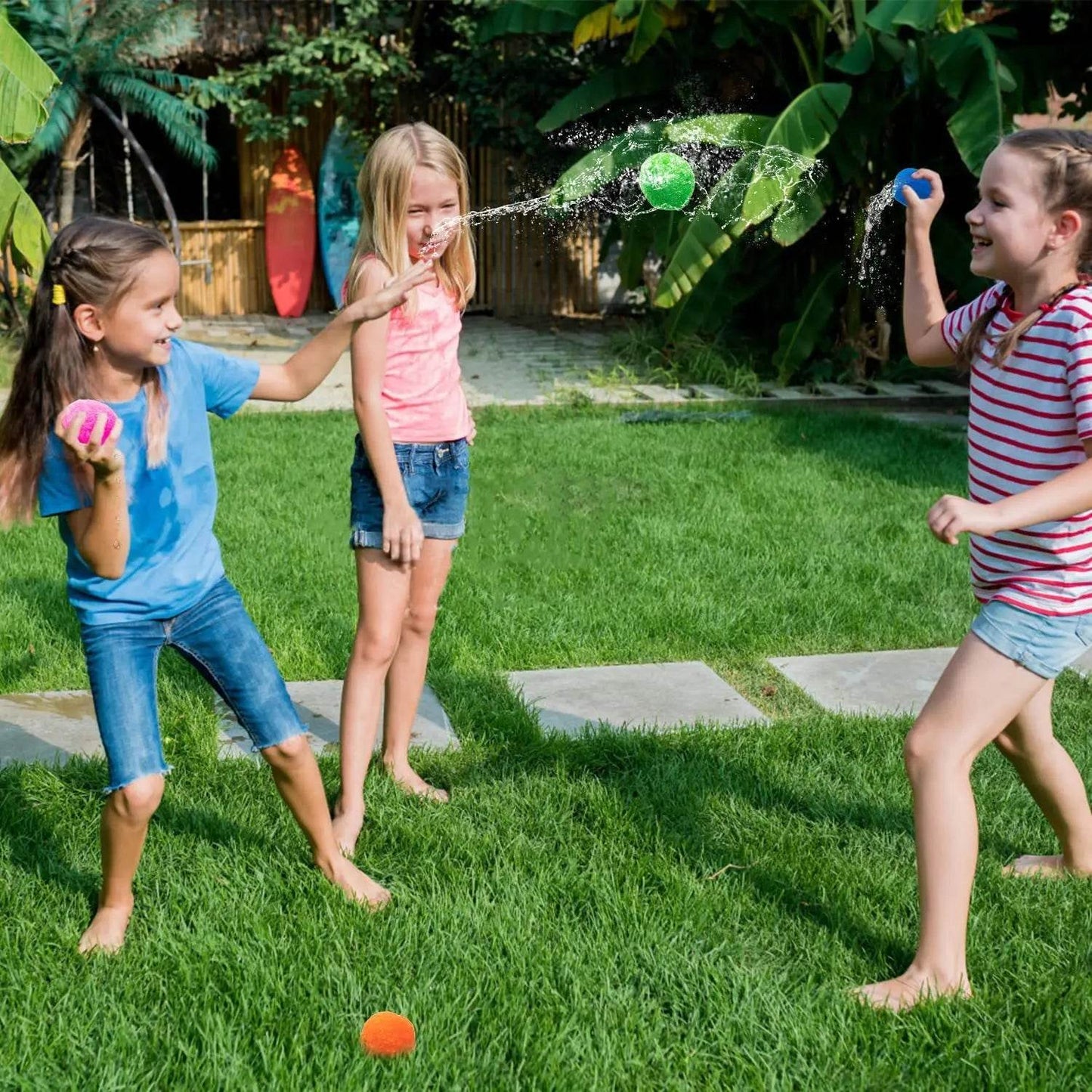 30Pcs Water Soaker Balls Reusable Sponge Water Balloons Cotton Splash Toys for Pool Beach Outdoor Summer Swimming Games - ToylandEU