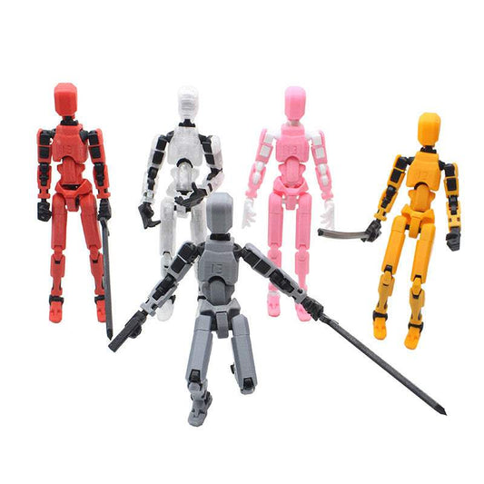 3D Printed Lucky 13 Movable Joint Robot Figure | Plastic | Action & Toy Figures