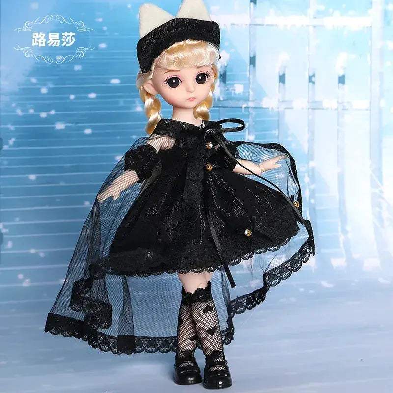 30cm BJD Doll Lolita Style With Long Hair Gift Set - ToylandEU