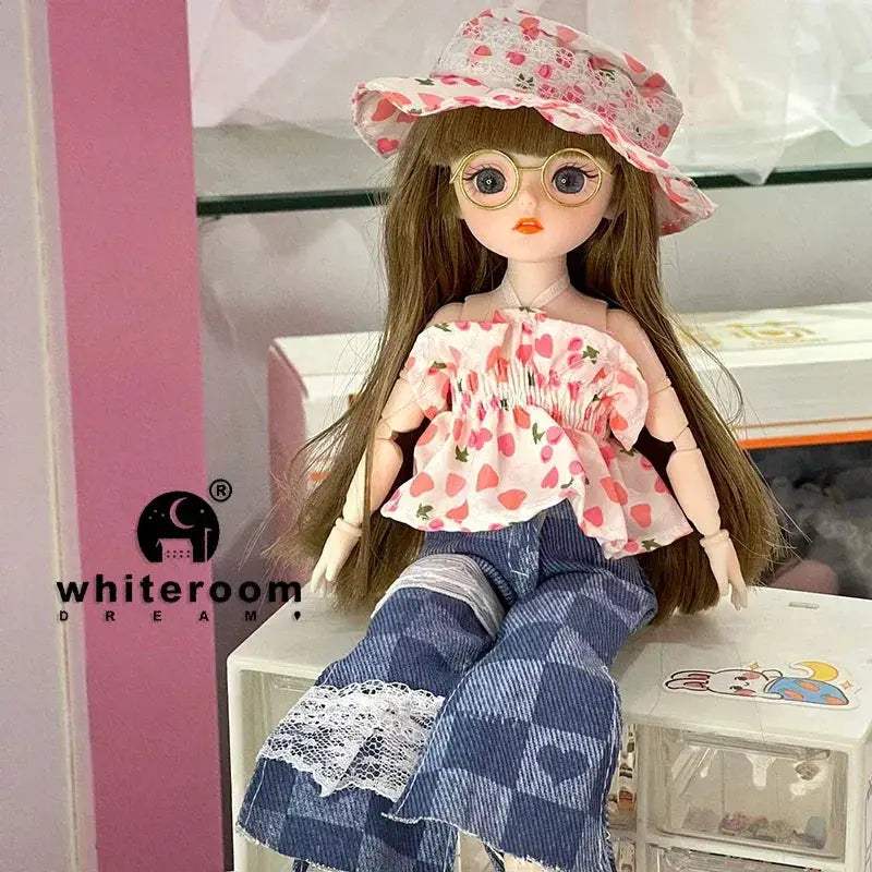 30cm BJD Doll Starry Blue Eyes With Movable Joints Articulated - ToylandEU