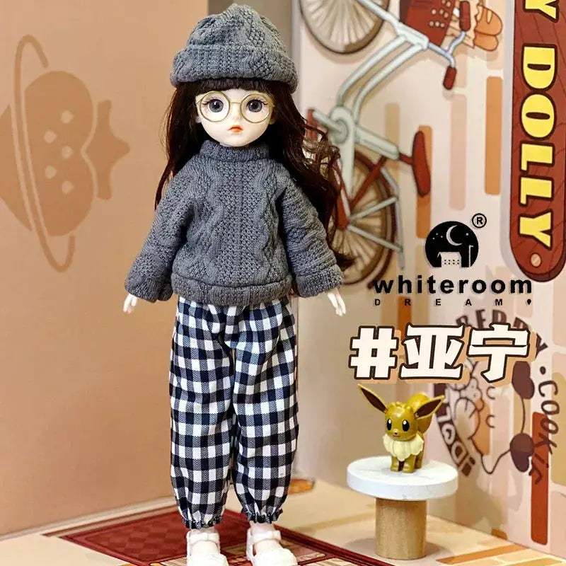 30cm BJD Doll Starry Blue Eyes With Movable Joints Articulated - ToylandEU