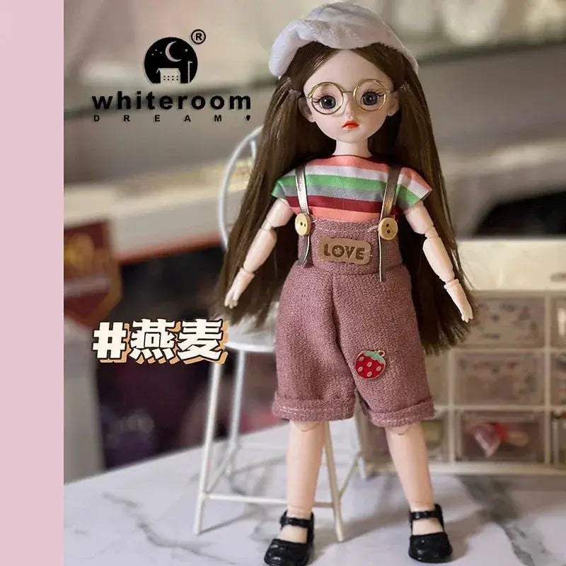 30cm BJD Doll Starry Blue Eyes With Movable Joints Articulated - ToylandEU
