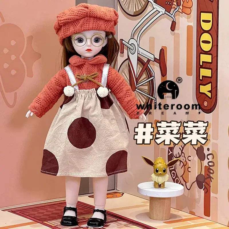 30cm BJD Doll Starry Blue Eyes With Movable Joints Articulated - ToylandEU