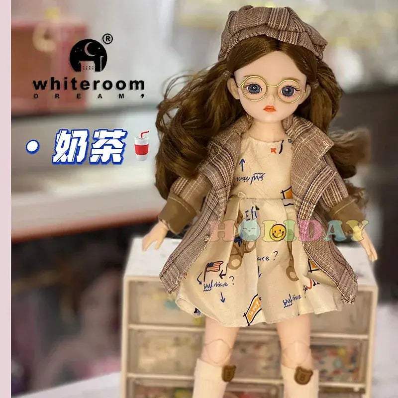 30cm BJD Doll Starry Blue Eyes With Movable Joints Articulated - ToylandEU