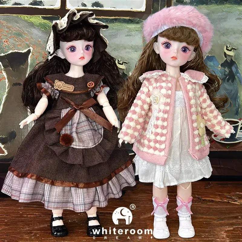30cm BJD Doll With Green Blue Eyes Fashion Lolita Dress - ToylandEU