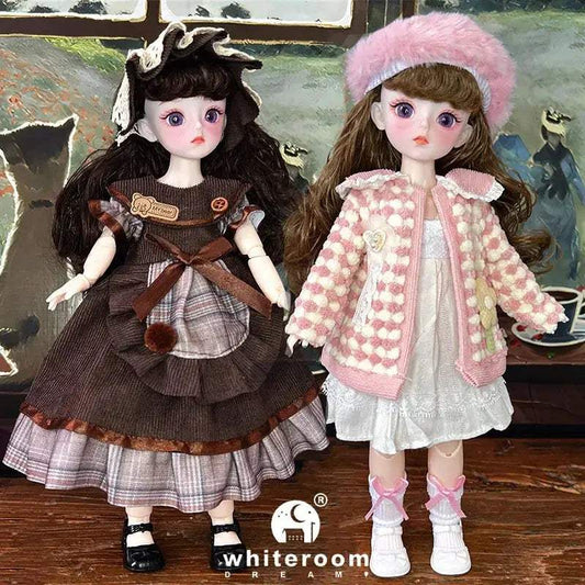 30cm BJD Doll With Green Blue Eyes Fashion Lolita Dress - ToylandEU