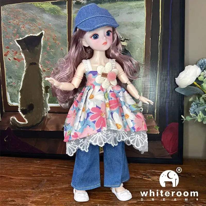 30cm BJD Doll With Green Blue Eyes Fashion Lolita Dress - ToylandEU