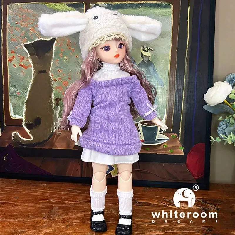 30cm BJD Doll With Green Blue Eyes Fashion Lolita Dress - ToylandEU