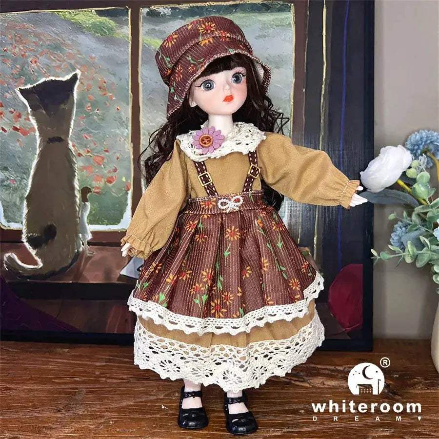 30cm BJD Doll With Green Blue Eyes Fashion Lolita Dress - ToylandEU