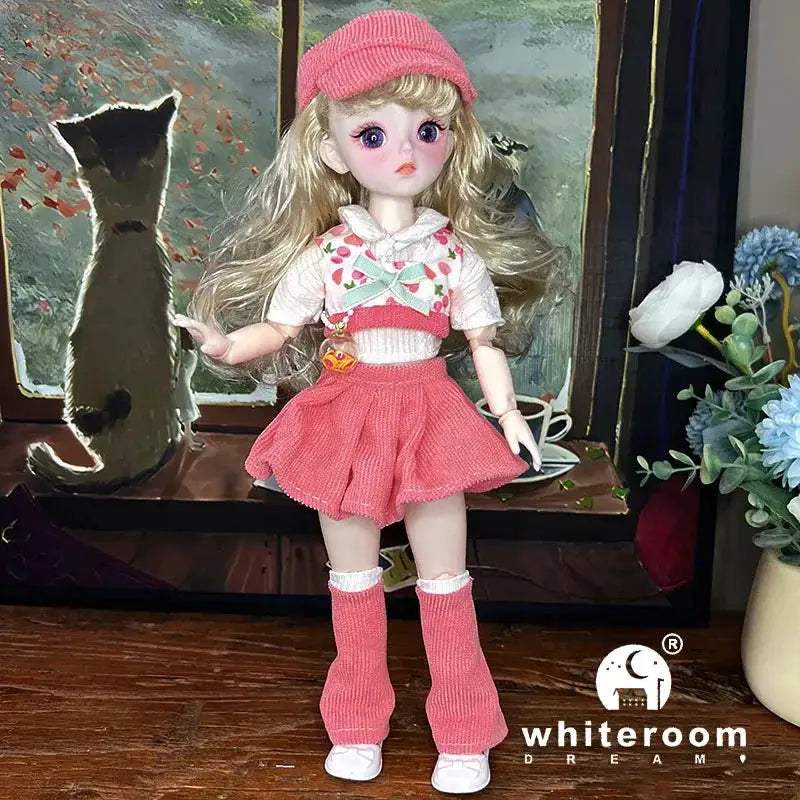 30cm BJD Doll With Green Blue Eyes Fashion Lolita Dress - ToylandEU