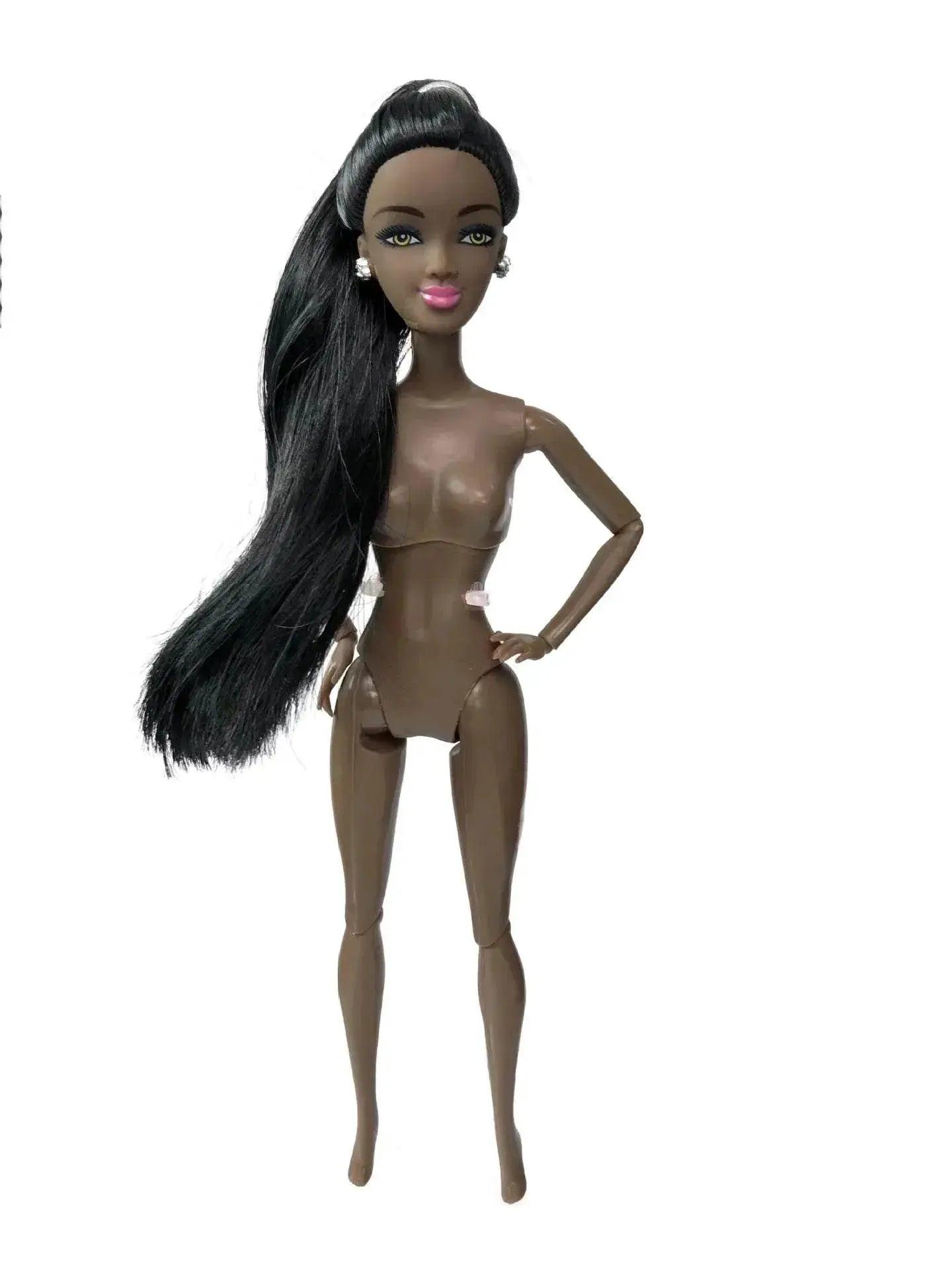  30cm Height Black Dolls Multi-jointed African Dolls with Black Hair for Girls Diy Dress Up Toys -  ToylandEU™