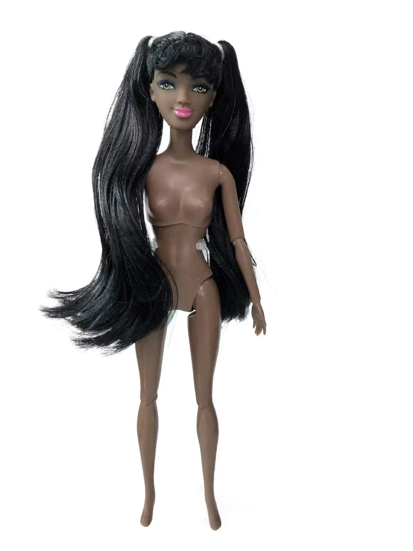 30cm Height Black Dolls Multi-jointed African Dolls with Black Hair for Girls Diy Dress Up Toys - ToylandEU