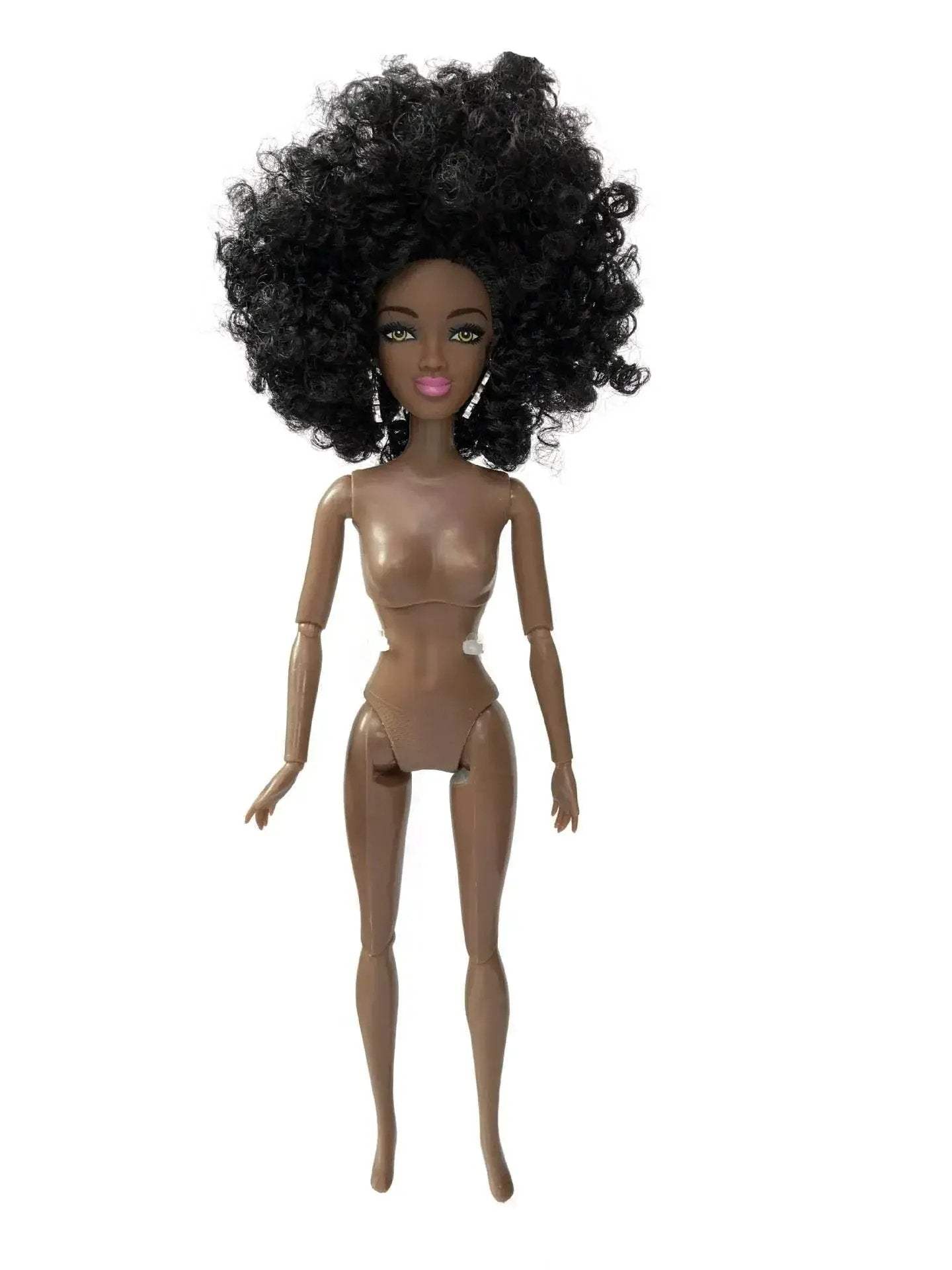 30cm Height Black Dolls Multi-jointed African Dolls with Black Hair for Girls Diy Dress Up Toys - ToylandEU