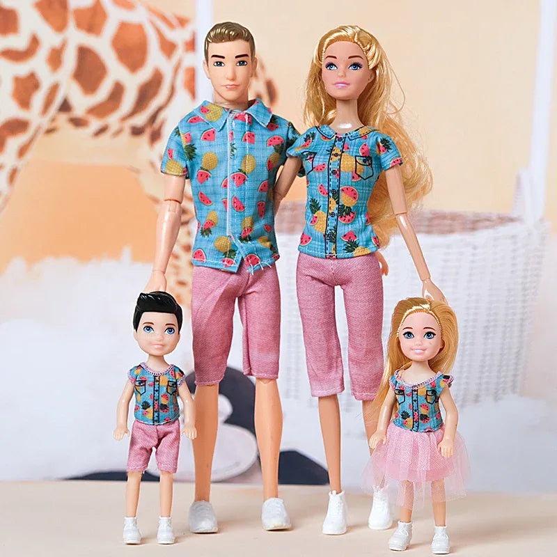 30cm Movable Family Doll Set Educational Toy For Kids - ToylandEU