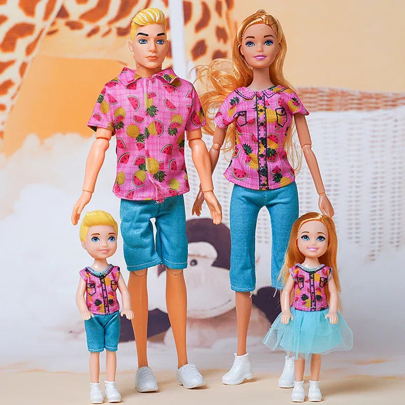 30cm Movable Family Doll Set Educational Toy For Kids - ToylandEU