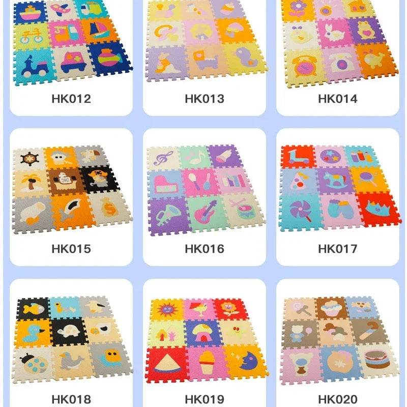 30x30x1cm Cartoon Animal Pattern Play Mats Puzzles EVA Foam Floor Pad for Children and Toddler Crawling Gym - ToylandEU