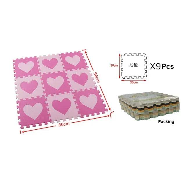 30x30x1cm Cartoon Animal Pattern Play Mats Puzzles EVA Foam Floor Pad for Children and Toddler Crawling Gym - ToylandEU