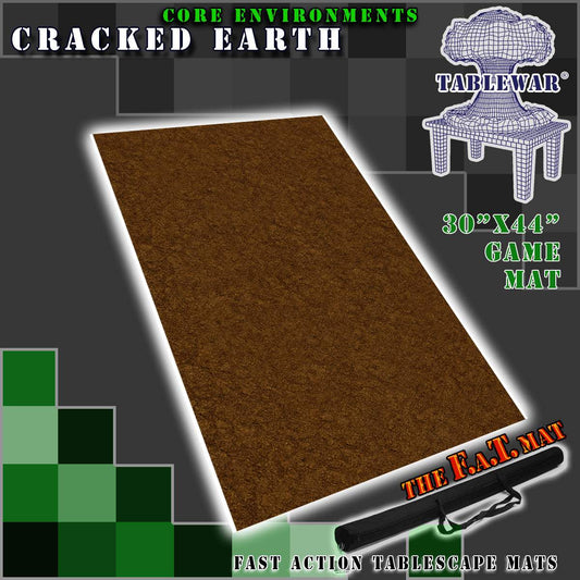 Neoprene Gaming Mat | 30x44 Inch Size | Cracked Earth Map | Wargame Terrain
