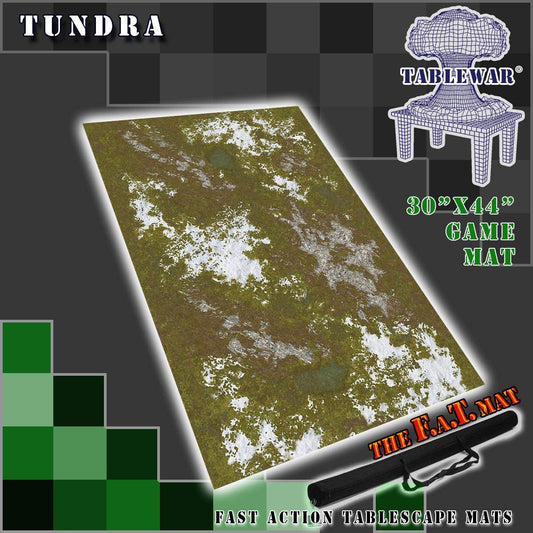 Gaming Mat | 30x44 Neoprene | Lightweight Carry Bag | Tundra Wargame Map