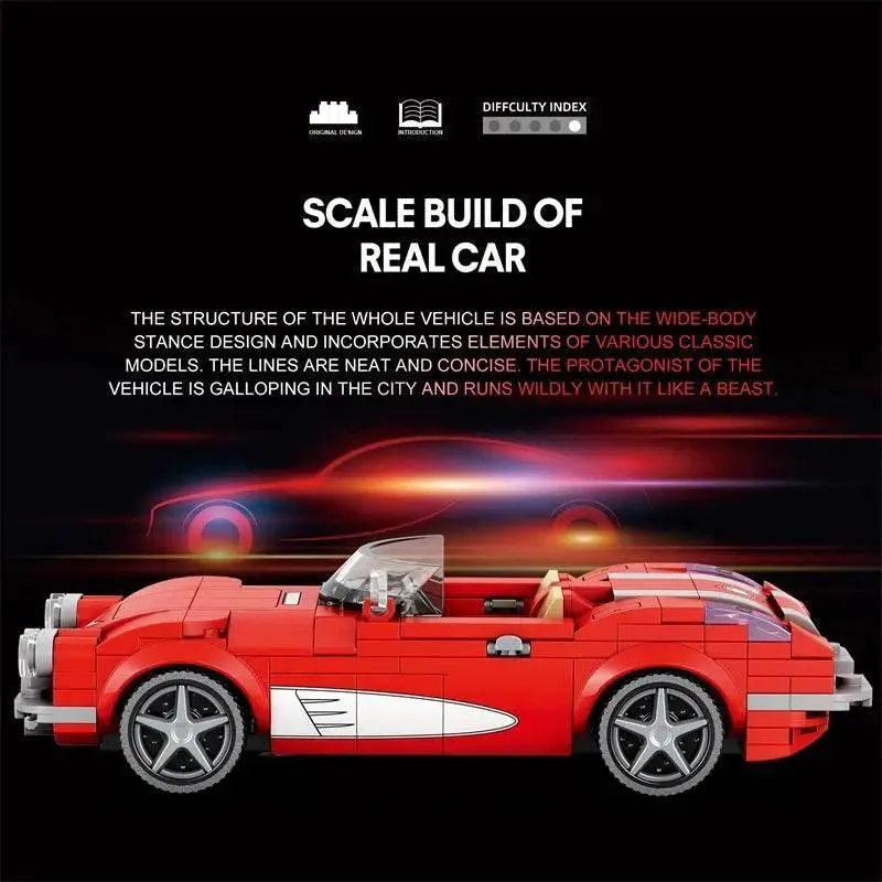  311PCS Red Roadster Car Building Block Creative City Vehicle -  ToylandEU™
