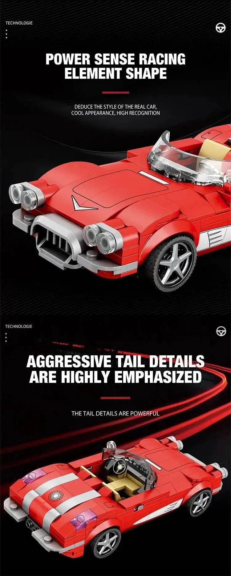  311PCS Red Roadster Car Building Block Creative City Vehicle -  ToylandEU™
